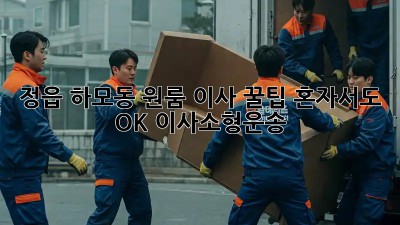 정읍 하모동 원룸 이사 꿀팁🍯 혼자서도 OK! #이사소형운송